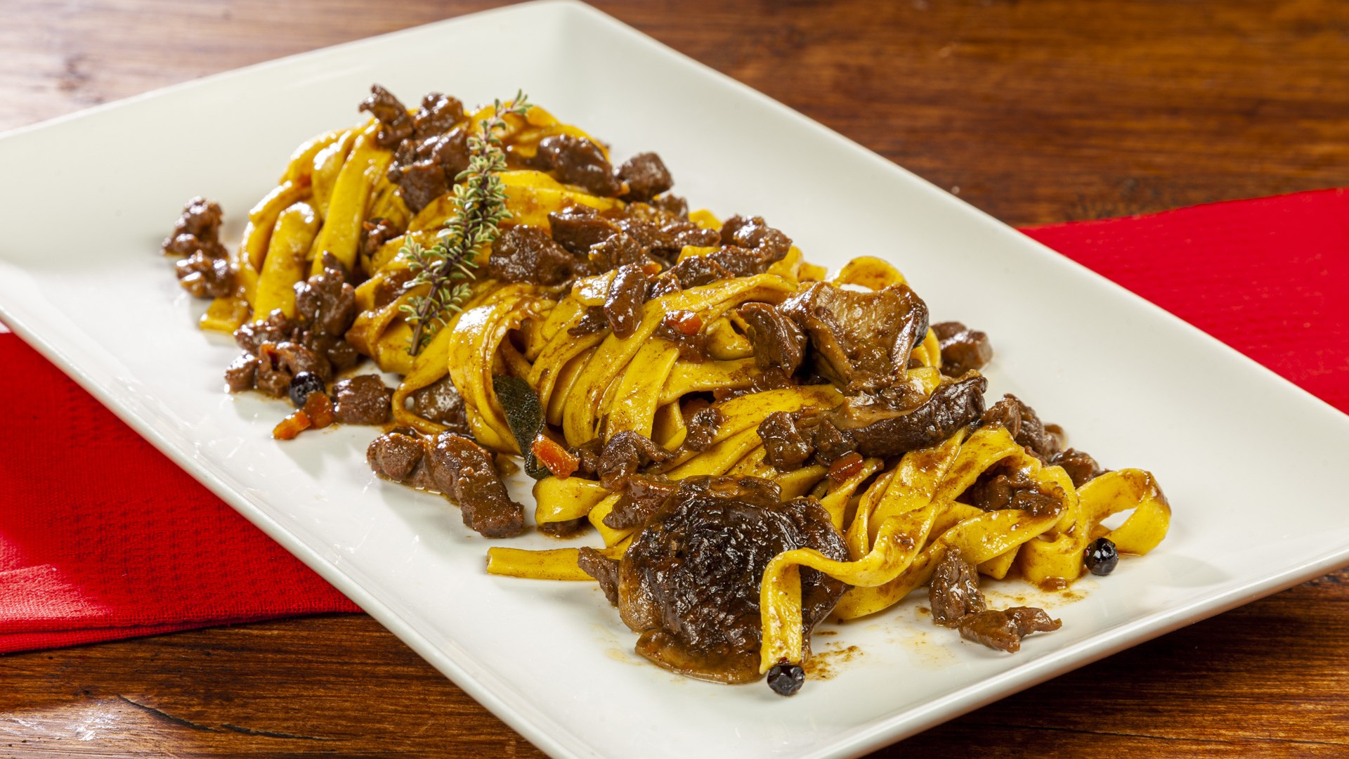 Tagliatelle al ragù di capriolo